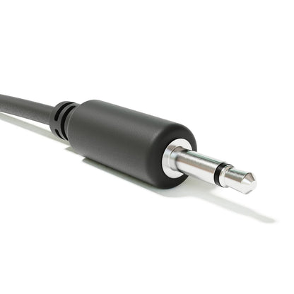 ExcelValley - 5-Pack - Mono Modular Patch Cables - TS 3.5mm 1/8" Eurorack Synthesizer [Black | 60 cm - 23.62"]