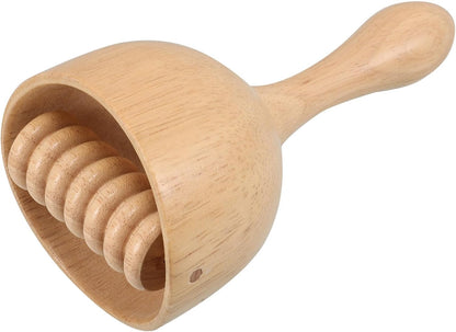 Generic Wood Massage Cup with Roller, Wooden Cupping Tool for Home Use and Facial Massage