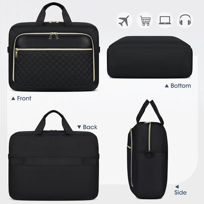 Laptop Bag 17 Inch Laptop Briefcase for Women Waterproof Computer Messenger Bag Professional Laptop Case for Business Work - PuriLite