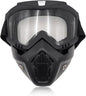 povtii Motorcycle Goggles, Windproof Dirt Bike Helmet Riding Goggles with Removable Face Mask, Motorcycle Accessories