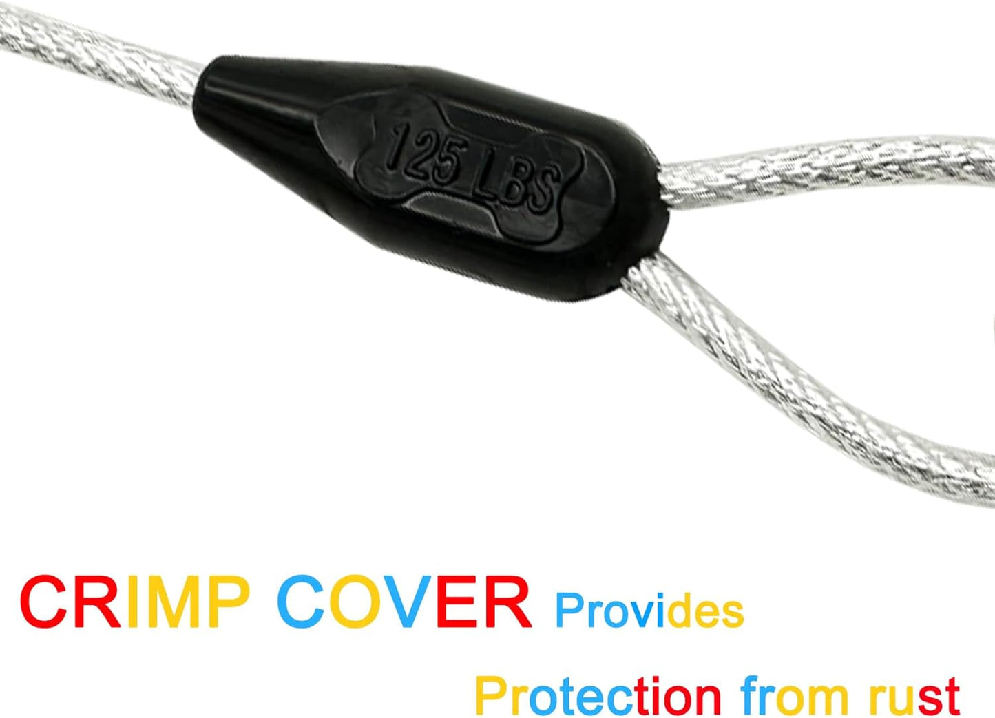 Petest 25ft Reflective Tie-Out Cable for Small Dogs Up to 35 Pounds