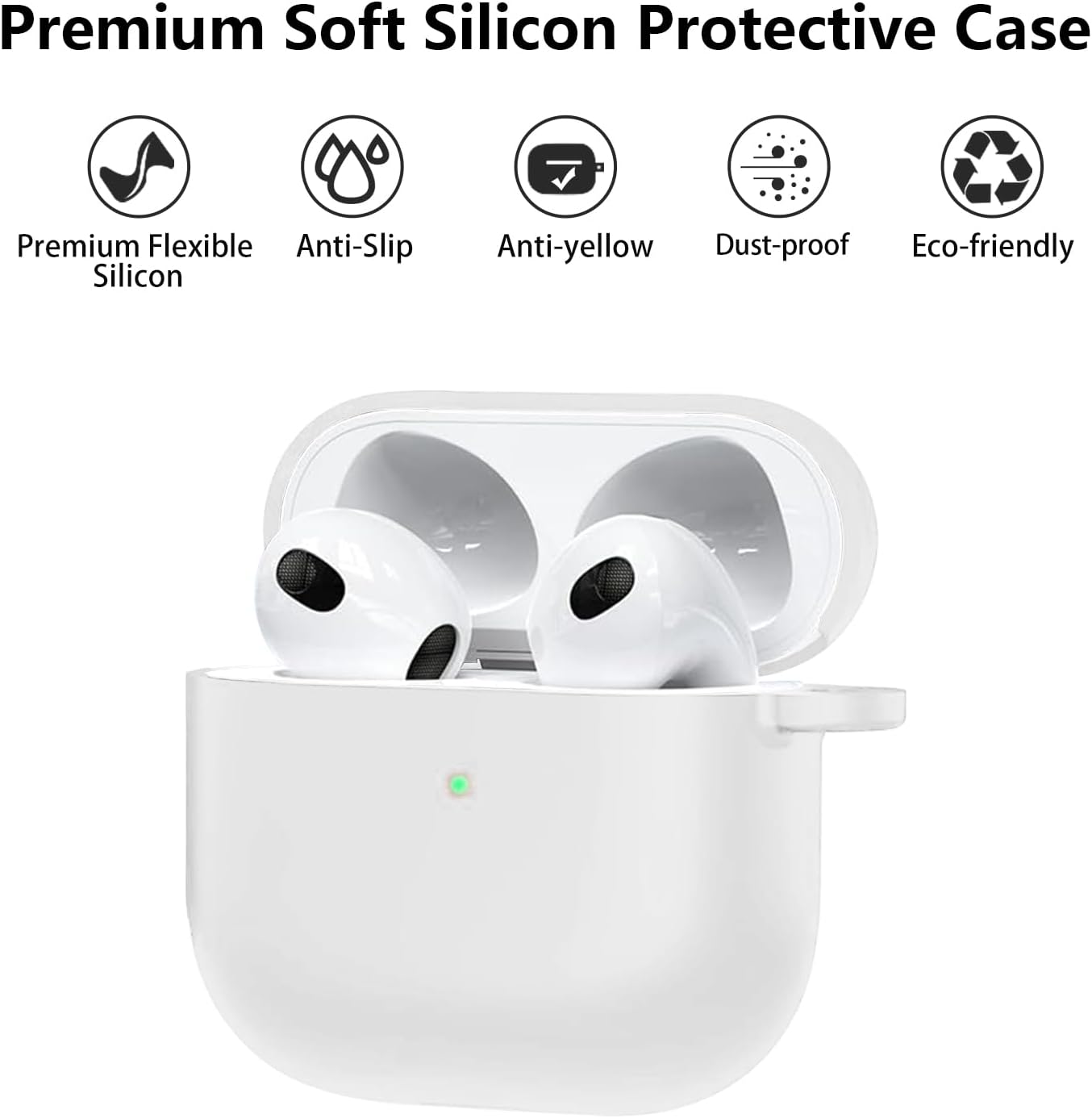 Aircawin for Airpods 4 Case Cover,Shockproof Case for Airpods 4th Generation Case Cover 2024,Premium Silicon Case with Keychain and Cleaing Pen for Airpods 4 Gen, Wireless Earphone Accessories-Blue