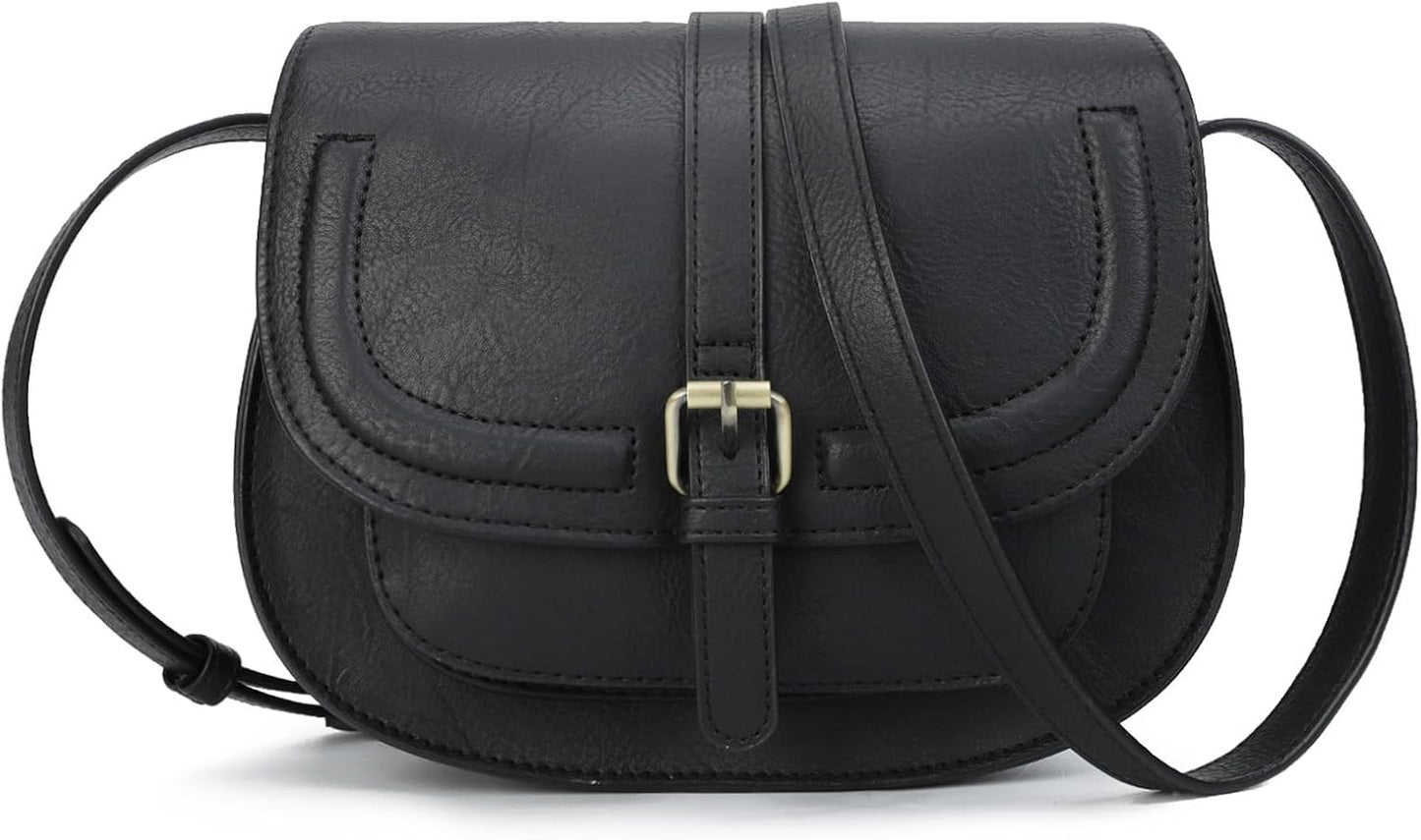 Crossbody Bags for Women Small Over the Shoulder Saddle Purses and Boho Cross body Handbags,Vegan Leather