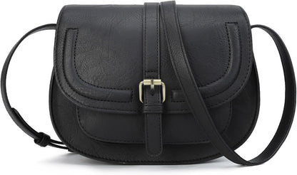 Crossbody Bags for Women Small Over the Shoulder Saddle Purses and Boho Cross body Handbags,Vegan Leather