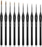 Detail Paint Brushes Set 10pcs Miniature Brushes for Fine Detailing & Art Painting - Acrylic, Watercolor,Oil,Models