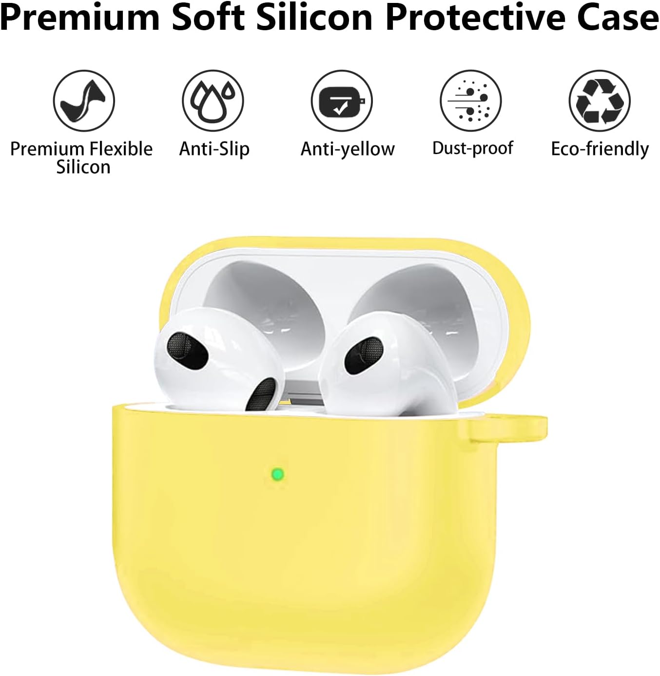 Aircawin for Airpods 4 Case Cover,Shockproof Case for Airpods 4th Generation Case Cover 2024,Premium Silicon Case with Keychain and Cleaing Pen for Airpods 4 Gen, Wireless Earphone Accessories-Blue