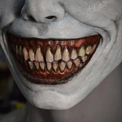 Creepy Halloween Mask Smiling Demons Mask Evil Cosplay Scary Halloween Costume Party Props, Men Women All Suit