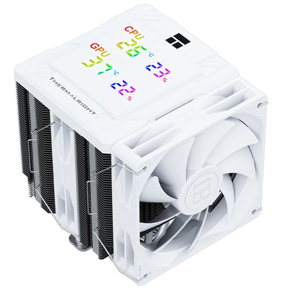 Thermalright Peerless Assassin 120 Digital ARGB Black CPU Air Cooler, Digital Screen Top Cover,6 Heatpipes Computer CPU Cooler, for AM4/AM5,Intel LGA1700/1851/1150/1151/1200,PC Cooler-Black ARGB