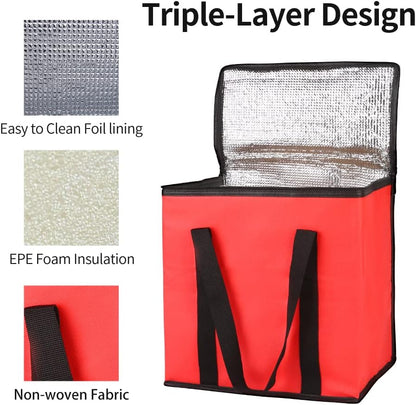 Purilite Select™ Insulated Food Delivery Bag – Extra Large Thermal Carrier for Hot &amp; Cold Food Transport