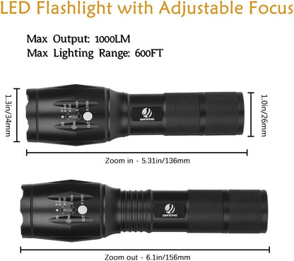 Flashlight Rechargeable 5 Modes of 10000 High Lumen,IPX6 Waterproof Flashlight,LED Flashlight Ultra Bright,Portable Flashlight for Outdoor Activities Such as Camping,Cycling,Mountain