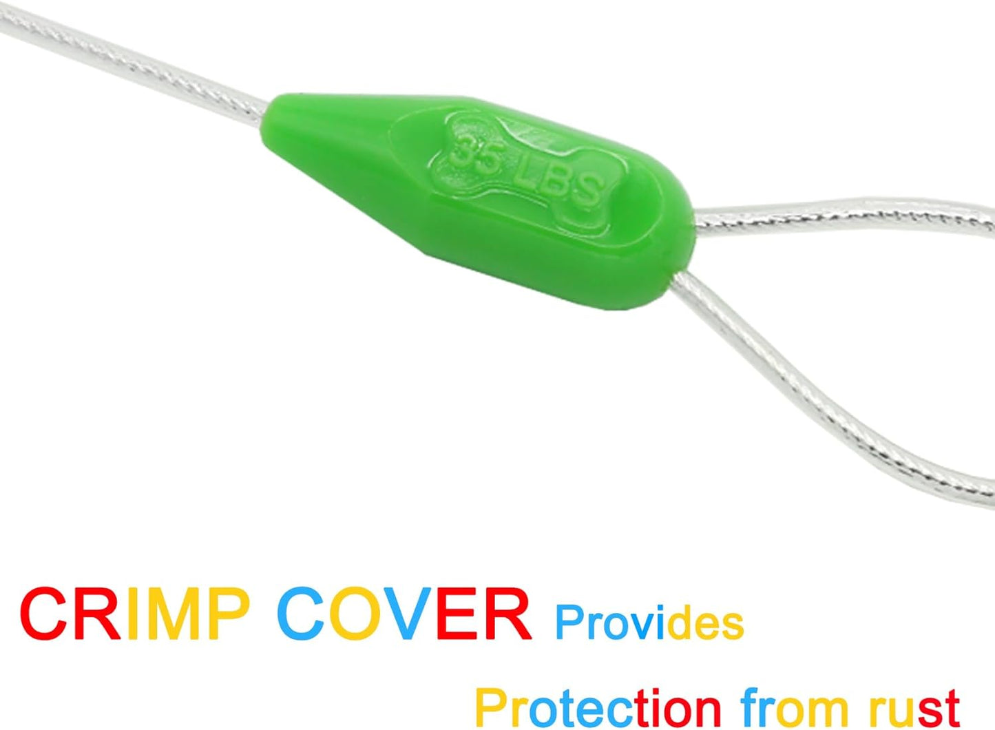 Petest 25ft Reflective Tie-Out Cable for Small Dogs Up to 35 Pounds