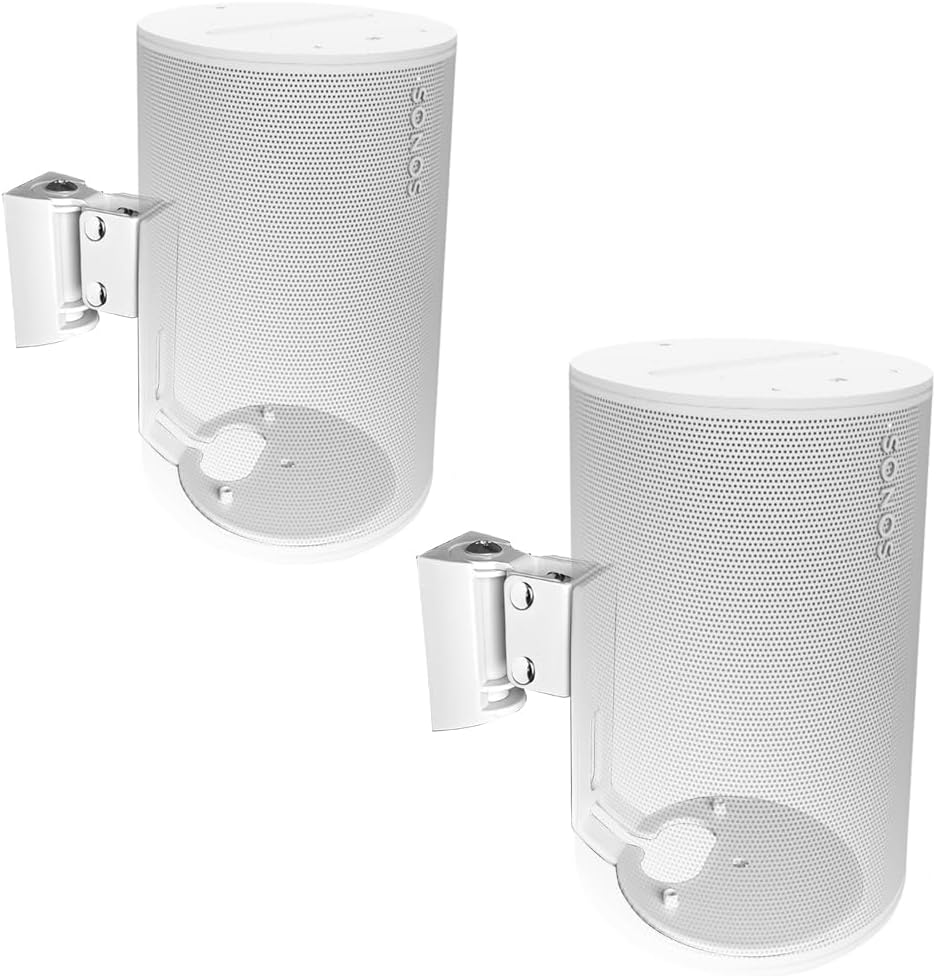 EMAQUIN Wall Mount Bracket for Sonos Era 100 Speaker (Swivel and Tilt,Sturdy Metal,Enduring Paint Finish,Easy to intall,Compatible with Sonos Era 100,Single pc,Black)