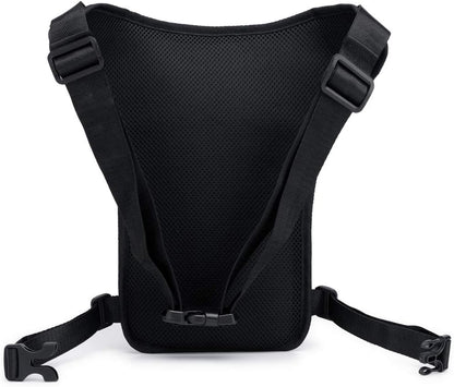 Motorcycle Drop Leg Bag Nylon Waist Pack for Men Women Travel Hiking Tactical Cycling Bike Ride Riding Crossbody Shoulder Fanny Pouch