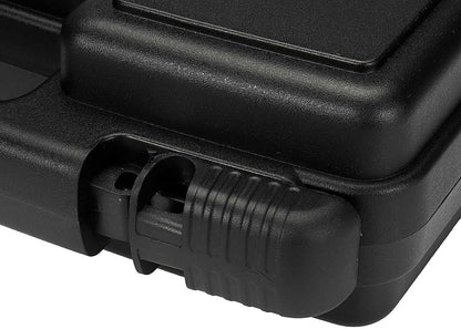 Small Hard Carrying Case with Pluck Foam Interior for iPhone, GoPro, Camera, and More- 14 x 10.4 x 3.5 Inches, Black