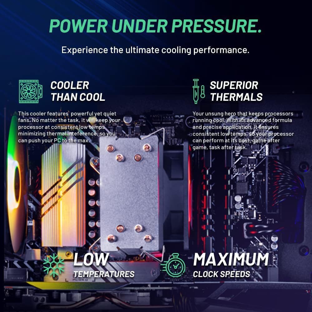 Skytech Nebula Gaming PC Desktop, Intel i5 14400F 2.5 GHz (4.7GHz Turbo), NVIDIA RTX 5060 8GB, 1TB NVMe SSD, 16GB DDR5 RAM 6000, 650W Gold PSU, Wi-Fi, Win 11