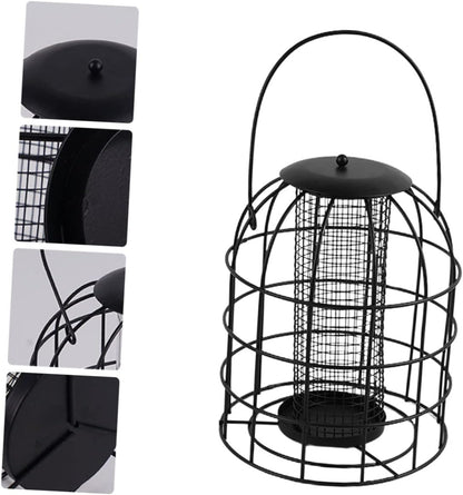 HEMOTON 2pcs Iron Cage Bird Feeder Hanging Mesh Grid Tube for Indoor Birds Pet Store Supplies