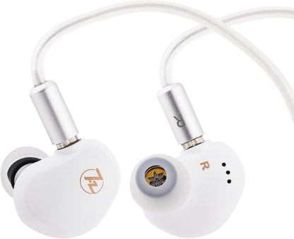 Linsoul 7HZ G1 in-Ear Monitor, 10mm DLC Diaphragm Dynamic Driver IEM Earphone, Wired Gaming Earbuds with Detachable OFC Silver-Plated Cable for Musician Audiophile (3.5mm No Mic, Black)