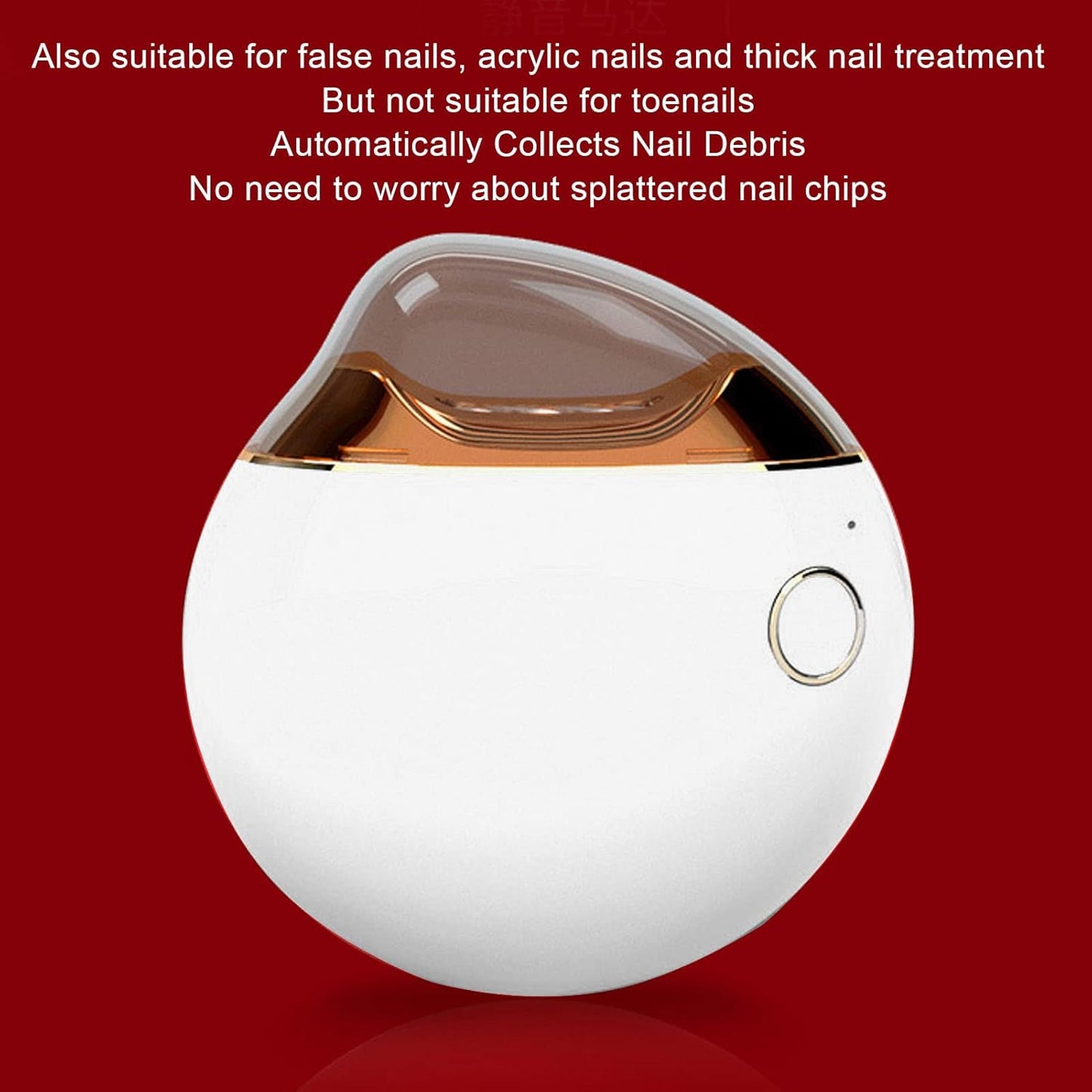 Electric Nail Clipper, Anti Splatter Rechargeable Automatic Nail Clipper Fingernail Clipper Nail Scissors Gift Fingernail Trimmer Fingernail Cutter for Children Seniors Adults