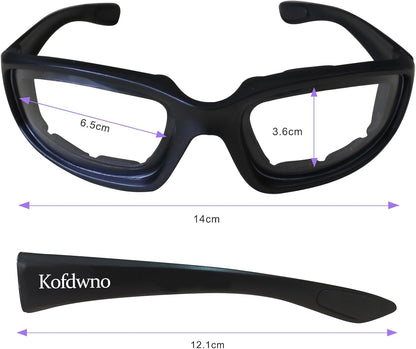 Driving Motorcycle Riding Glasses Foam Padded Eyeglass Motocross Goggles Waterproof Anti-Wind Dustproof UV Protection Bicycle Motorcycle Sunglasses for Outdoor Activities Sports Eyewear(Clear Lens)