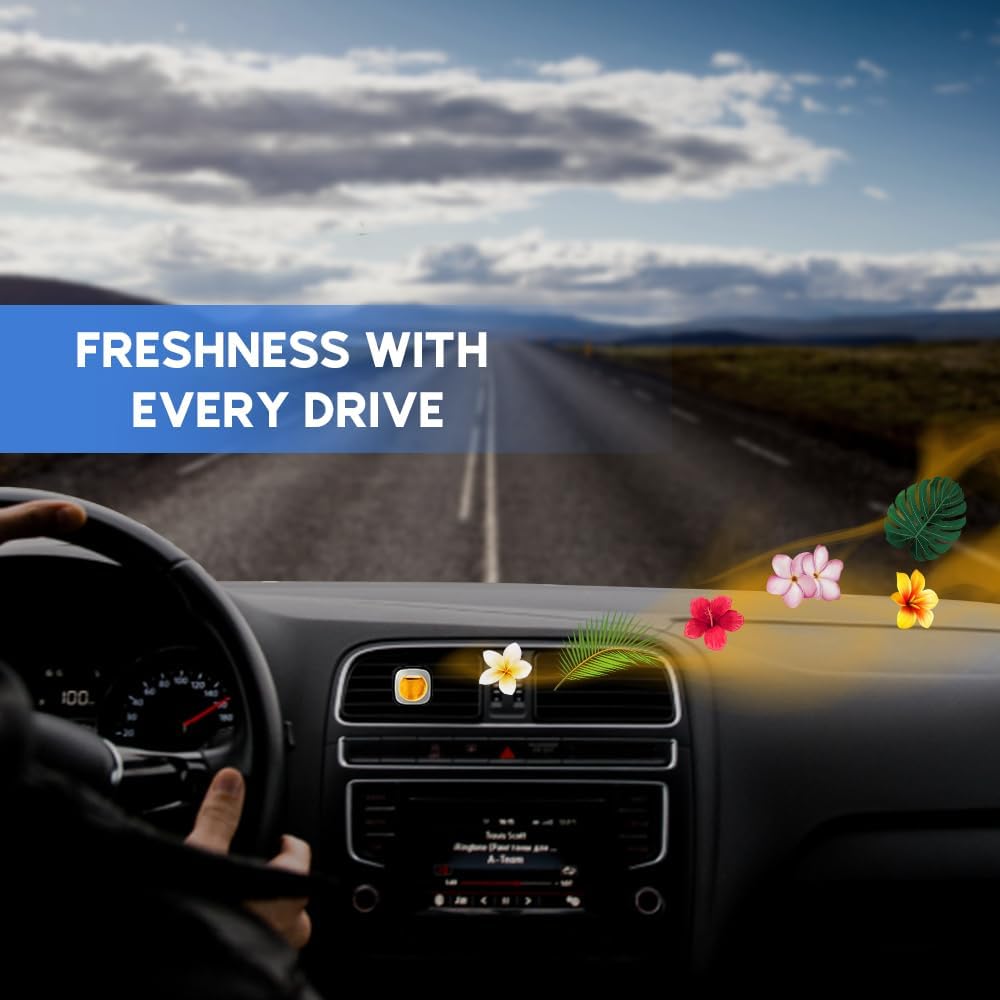Air Jungles New Car Scent Car Air Freshener Clip, 6 Car Freshener Vent Clips, 4ml Each, Long Lasting Air Freshener for Car, Up to 180 Days Car Refresher Odor Eliminator