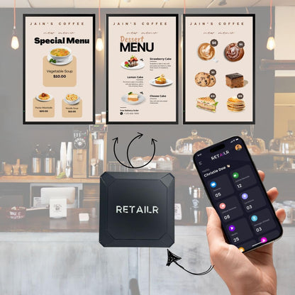 Digital Signage Player, Cloud-Based Content Management System with Mobile App Control by Retailr