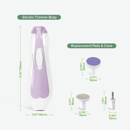 haakaa Baby Nail Trimmer Electric Baby Nail Clippers Kit for Newborn, Toddler or Adults Fingernails and Toenails Care, Baby Nail Care Set & Extra 4 Replacement Pads Combo - Acorn