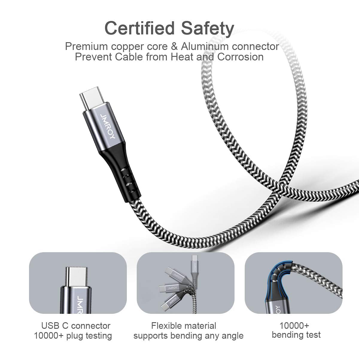 USB C to USB C Charger Cable 240W [2Pack 6FT] Type C Cable Fast Charge for MacBook, iPhone 15/Pro/Plus/Max, MacBook Pro/Air, Samsung Galaxy S23, Google Pixel