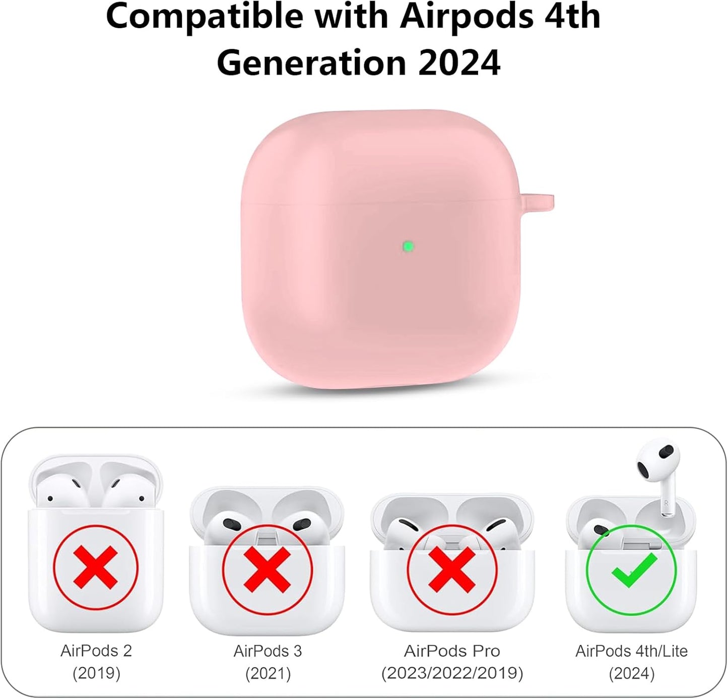 Aircawin for Airpods 4 Case Cover,Shockproof Case for Airpods 4th Generation Case Cover 2024,Premium Silicon Case with Keychain and Cleaing Pen for Airpods 4 Gen, Wireless Earphone Accessories-Blue