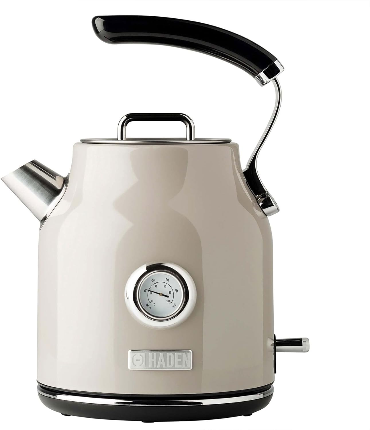 Haden Dorset 75070 Retro Stainless Steel Tea Kettle, 1500W Hot Water Kettle Electric Kettles for Boiling Water, 1.7L Black/Copper Electric Tea Kettles Automatic Shut Off, Boil-Dry Protection Tea Pots