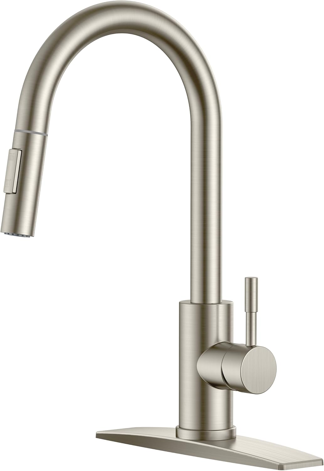 FORIOUS Kitchen Faucet with Pull Down Sprayer, Stainless Steel Single Handle Classic Sink Faucet 1 Or 3 Hole, Dual Function Faucet for Farmhouse, Camper, Laundry, Rv, Bar, Mattle Black