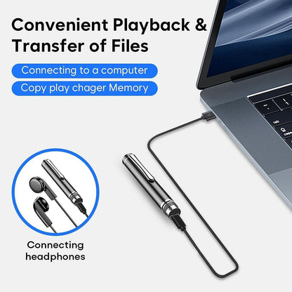 64GB Voice Recorder, Digital Voice Activated Recorder with Playback for Lectures Meetings, Dictaphone Recording Device, Tap Recorder with Noise Reduction Interviews - 1536Kpbs