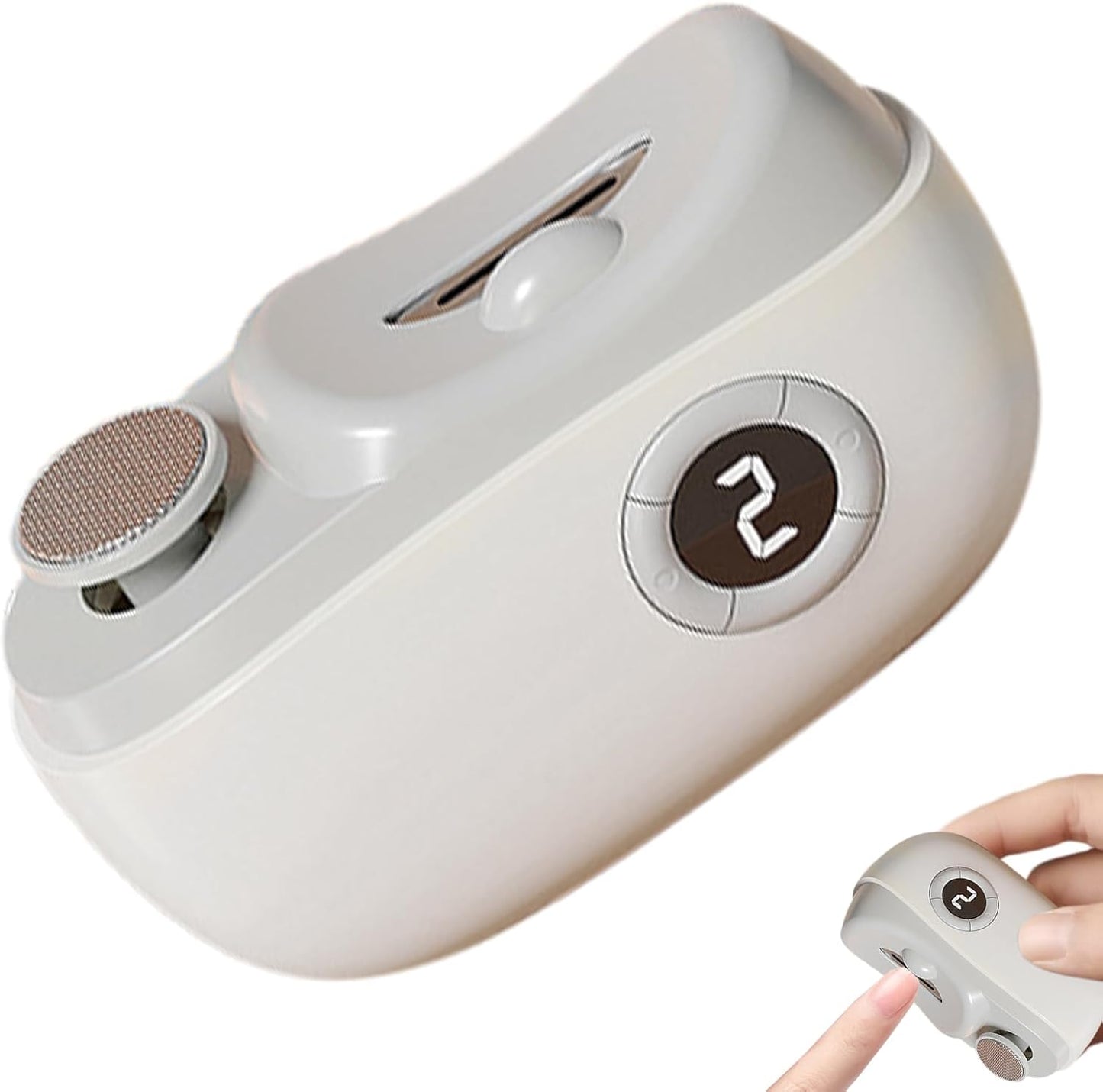Electric Nail Clippers for Seniors - Automatic Nail Clipper | USB Rechargeable Fingernail Trimmer | LED Nail Clippers with 3-Speed Settings & Scraps Storage for Travel Home