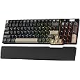 RK ROYAL KLUDGE RK96 RGB Limited Ed, 90% 96 Keys Wireless Triple Mode Bluetooth 5.0/2.4G/USB-C Hot Swappable Mechanical Keyboard w/Software Support & Massive Battery, RK Yellow Switch, Forest Blue