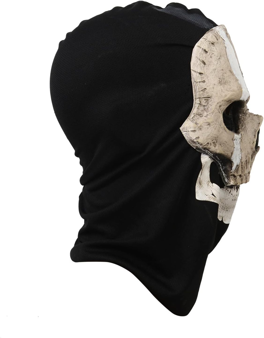 RRANYF Creepy Halloween Full Head Skull Mask with Movable Jaw, Adult Entire Head Realistic Latex Helmet, Scary Skeleton