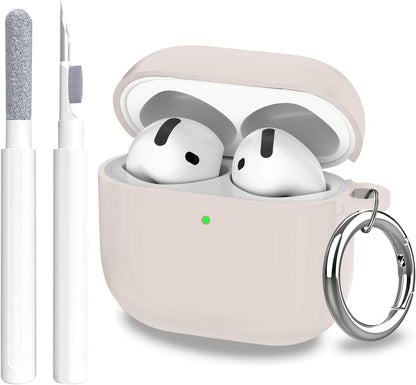 Aircawin for Airpods 4 Case Cover,Shockproof Case for Airpods 4th Generation Case Cover 2024,Premium Silicon Case with Keychain and Cleaing Pen for Airpods 4 Gen, Wireless Earphone Accessories-Blue