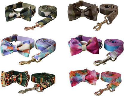 Custom Dog Collar with Metal Buckle - Pet Collars Personalized with Name and Phone Number (Plaid)