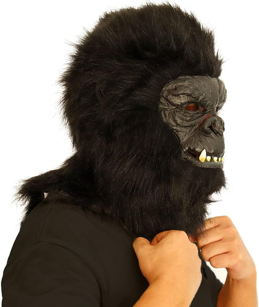 Animal Gorilla Head Mask Ape Novelty Halloween Dressing Up Costume For Party Props - PuriLite