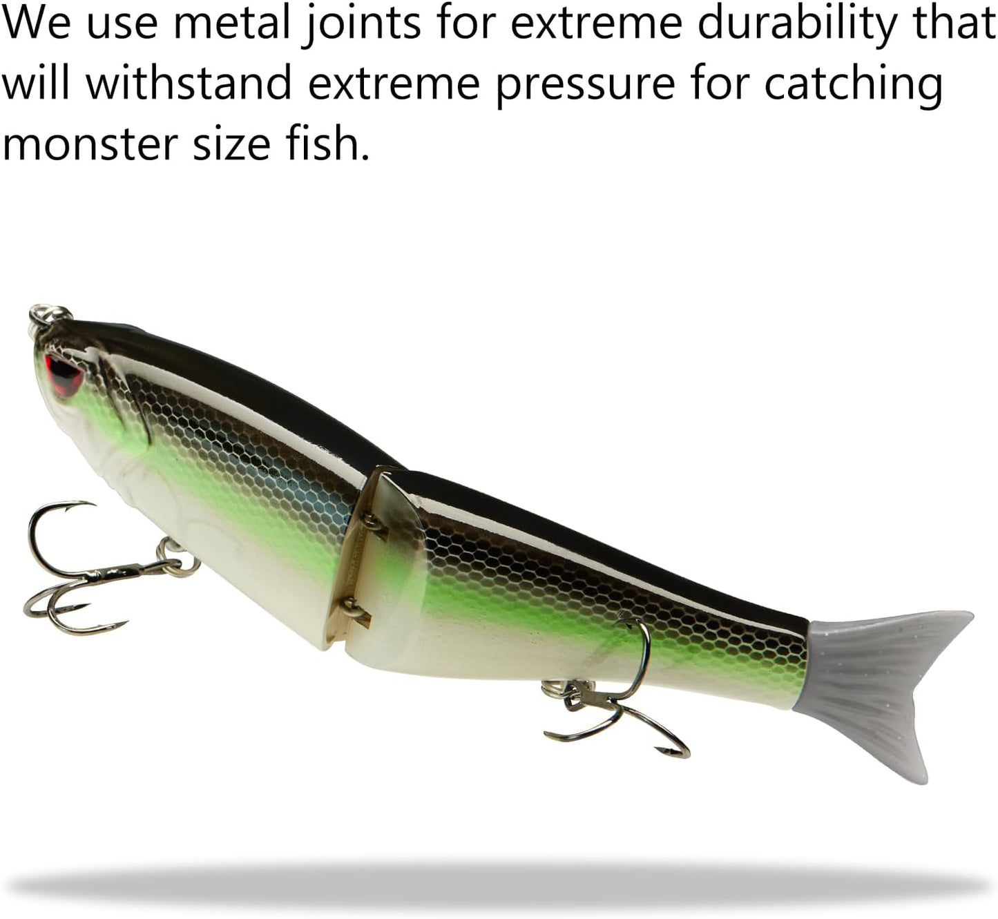 Bassdash SwimShad Glide Baits Jointed Swimbait Bass Pike Salmon Trout Muskie Fishing Lure