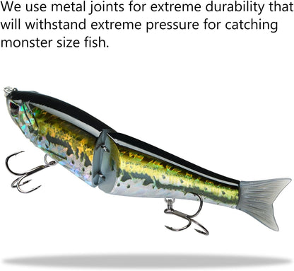 Bassdash SwimShad Glide Baits Jointed Swimbait Bass Pike Salmon Trout Muskie Fishing Lure