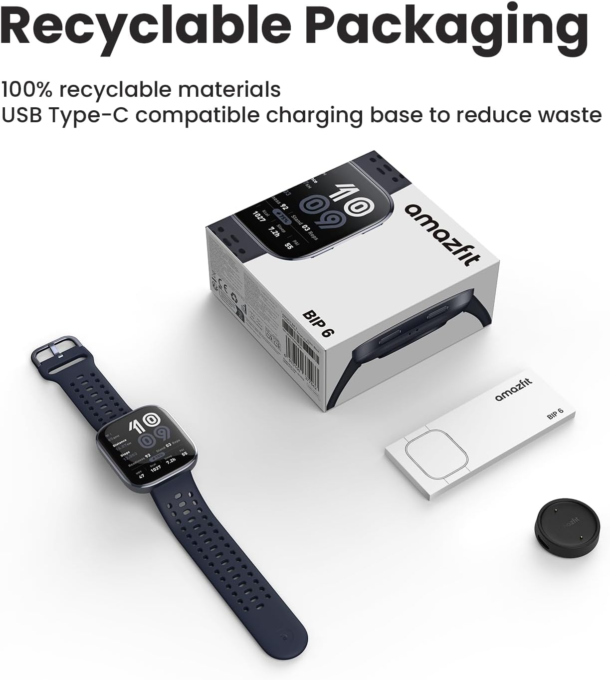 Amazfit Bip 6 Smart Watch 46mm, 14 Day Battery, 1.97" AMOLED Display, GPS & Free Maps, AI, Bluetooth Call & Text, Health, Fitness & Sleep Tracker, 140+ Workout Modes, 5 ATM Water-Resistance, Blush