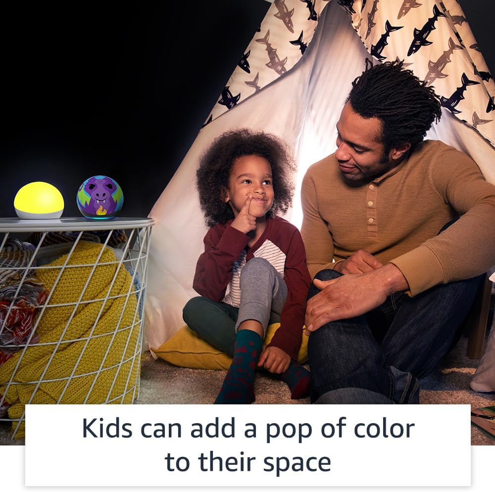 Echo Glow - Multicolor smart lamp for kids, a Certified for Humans Device – Requires compatible Alexa device