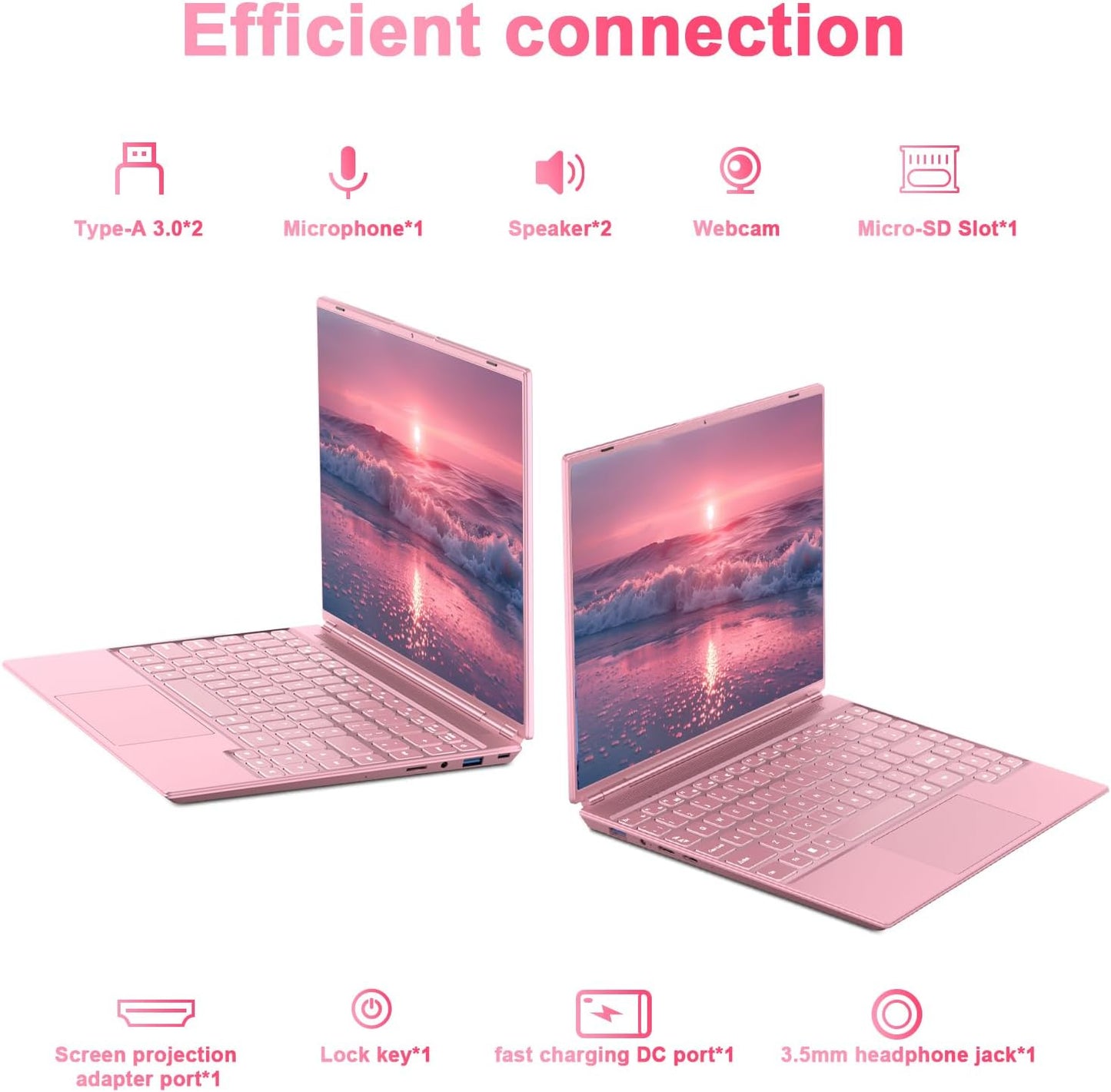 NOTODD Laptop 16" 12GB LPDDR4 512GB SSD Celeron N5095 Up to 2.9Ghz Quad-Core Win 11 PC 1920*1200 2K Screen Dual WIFI Support 2.5" HDD 1TB SSD Expand with Cooling Fan Numeric Keypad for Business-Blue