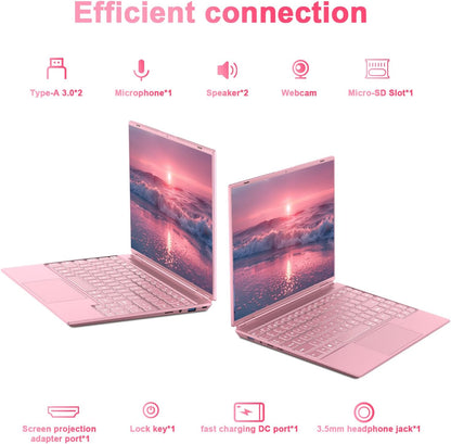 NOTODD Laptop 16" 12GB LPDDR4 512GB SSD Celeron N5095 Up to 2.9Ghz Quad-Core Win 11 PC 1920*1200 2K Screen Dual WIFI Support 2.5" HDD 1TB SSD Expand with Cooling Fan Numeric Keypad for Business-Blue