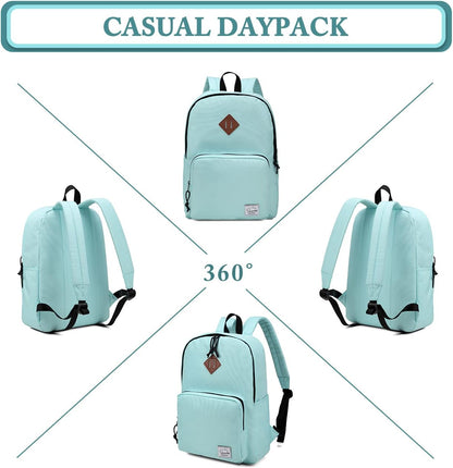 VASCHY Lightweight School Backpack for Women with Sleeve for 14" Laptop