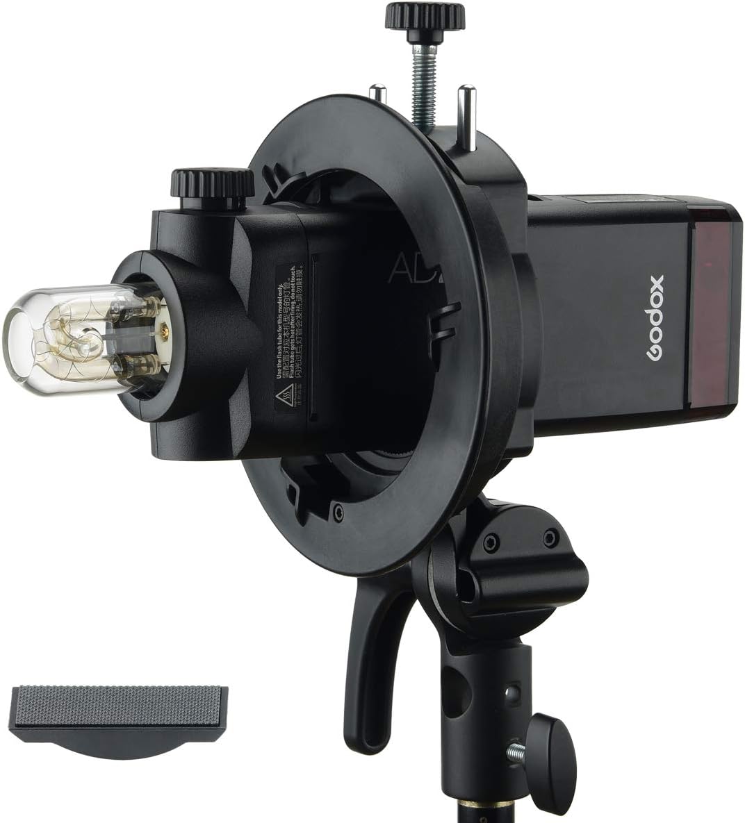 Godox S2 Flash S-Type Bracket with Bowens Mount for Godox V1 AD200Pro etc Round Head Flash Series and AD400Pro AD200 V860II TT685 TT600 TT350 Series Speedlite,Direction-Adjustable Handle…