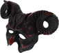 Alipis Devil Goat Skull Mask Ox Ram Horns Animal Half Face Halloween Masquerade Mask Sheep Novel Mask Scary Mask