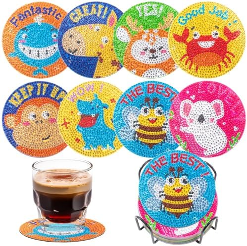 Purilite Select Cat Diamond Art Coasters Kit