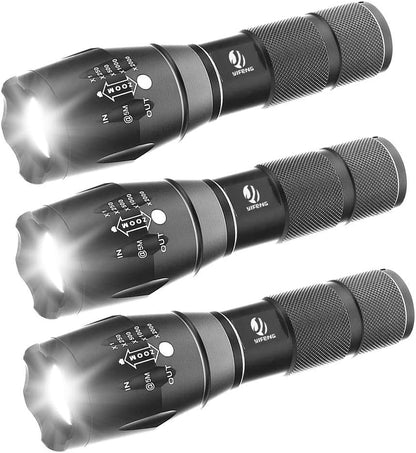 Flashlight Rechargeable 5 Modes of 10000 High Lumen,IPX6 Waterproof Flashlight,LED Flashlight Ultra Bright,Portable Flashlight for Outdoor Activities Such as Camping,Cycling,Mountain