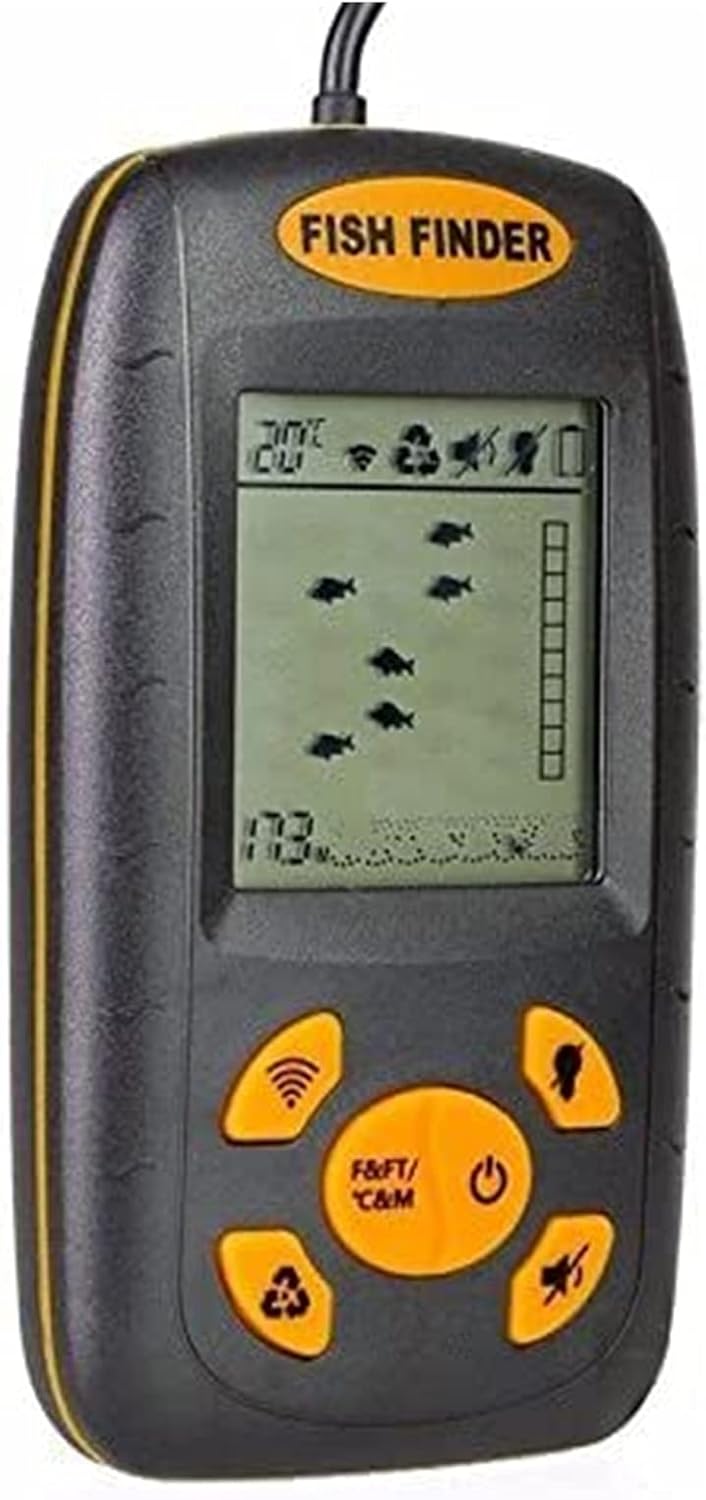 New Sonar Fish Finder Fishing Depth Sonar Sensor Alarm Transduce for Pontoon Boats Lake Rail