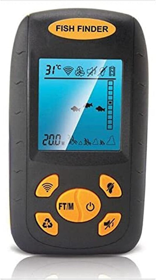 New Sonar Fish Finder Fishing Depth Sonar Sensor Alarm Transduce for Pontoon Boats Lake Rail - PuriLite